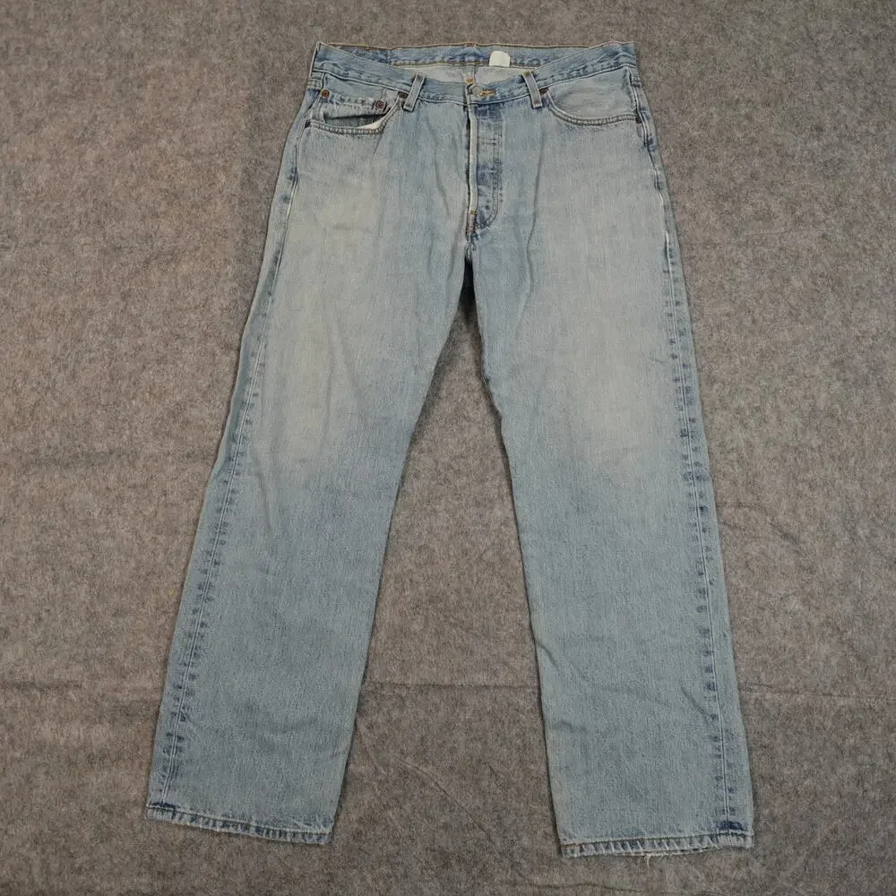 Vintage Levi's Jeans Mens 36x29 501‎ Button Fly Light Wash Denim 100% Cotton